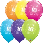 QUALATEX 11″ 16-A-ROUND TROPICAL ASSTORTED BALLOONS