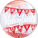 QUALATEX 22″ “HAPPY VALENTINES DAY” BANNERS BUBBLE BALLOON