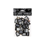 UNIQUE BLK/SILVER HOLOGRAPHIC POPPERS PK20