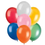 FANTASIA QUALITY BALLOONS: SOLID RANGE: RED, BLUE, BLACK,GREEN& PINK IN PACK OF 20