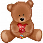 QUALATEX 35″ TEDDY BEAR “I LOVE YOU” SHAPE BALLOON