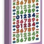 PURPLE PEACH STICKERS NUMBERS