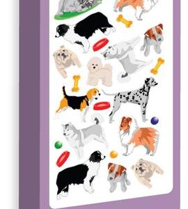 PURPLE PEACH STICKERS DOGS