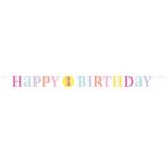 PINK DOTS HAPPY 1ST BIRTHDAY LETTER BANNER