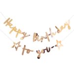 GOLD HAPPY BDAY TO YOU BANNER