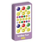 PURPLE PEACH STICKERS SMILEY FUN