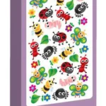 PURPLE PEACH STICKERS BUGS CUTE