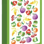 PURPLE PEACH STICKERS FRUIT FUNKY