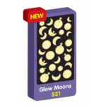 PURPLE PEACH STICKERS MOONS GLOW