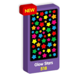 PURPLE PEACH STICKERS STARS GLOW