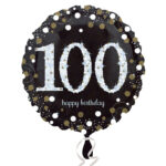 ANAGRAM 18″ 100TH BIRTHDAY GOLD SPARKLING FOIL BALLOON