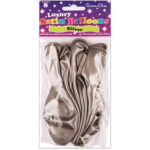 SIMON ELVIN SATIN BALLOONS SILVER PK8