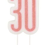 GLITZ ROSE GOLD CANDLE NUMBER 30