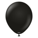 KALISAN 12IN BLACK PASTEL BALLOONS PK100