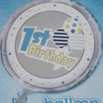 UNIQUE 18″ BLUE 1ST BDAY FOIL BALLOON