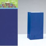 12 PAPER PARTY BAGS ROYAL BLUE