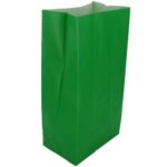 12 PAPER PARTY BAGS GREEN