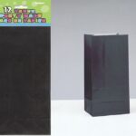 12 PAPER PARTY BAGS BLACK