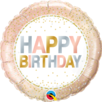 QUALATEX METALLIC DOTS BIRTHDAY 18″