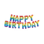 14″ RAINBOW HBDAY BALLOON BANNER KIT