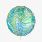 ANAGRAM 15″ GREEN BLUE MARBLEZ ORBZ BALLOON