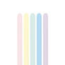 SEMPERTEX 260S PASTEL MATTE ASSORTED BALLOONS PK100