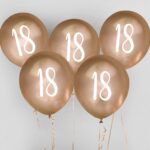 GOLD 12″ BALLOON AGE 18 5PK