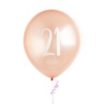 21ST ROSE GOLD 12″ BALLOON PK5