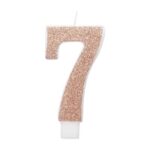 GLITZ GOLD CANDLE NUMBER 7