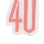 GLITZ ROSE GOLD CANDLE NUMBER 40