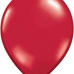 QUALATEX PEARL RUBY RED 5″(PACK OF 100 ROUND BALLOONS).