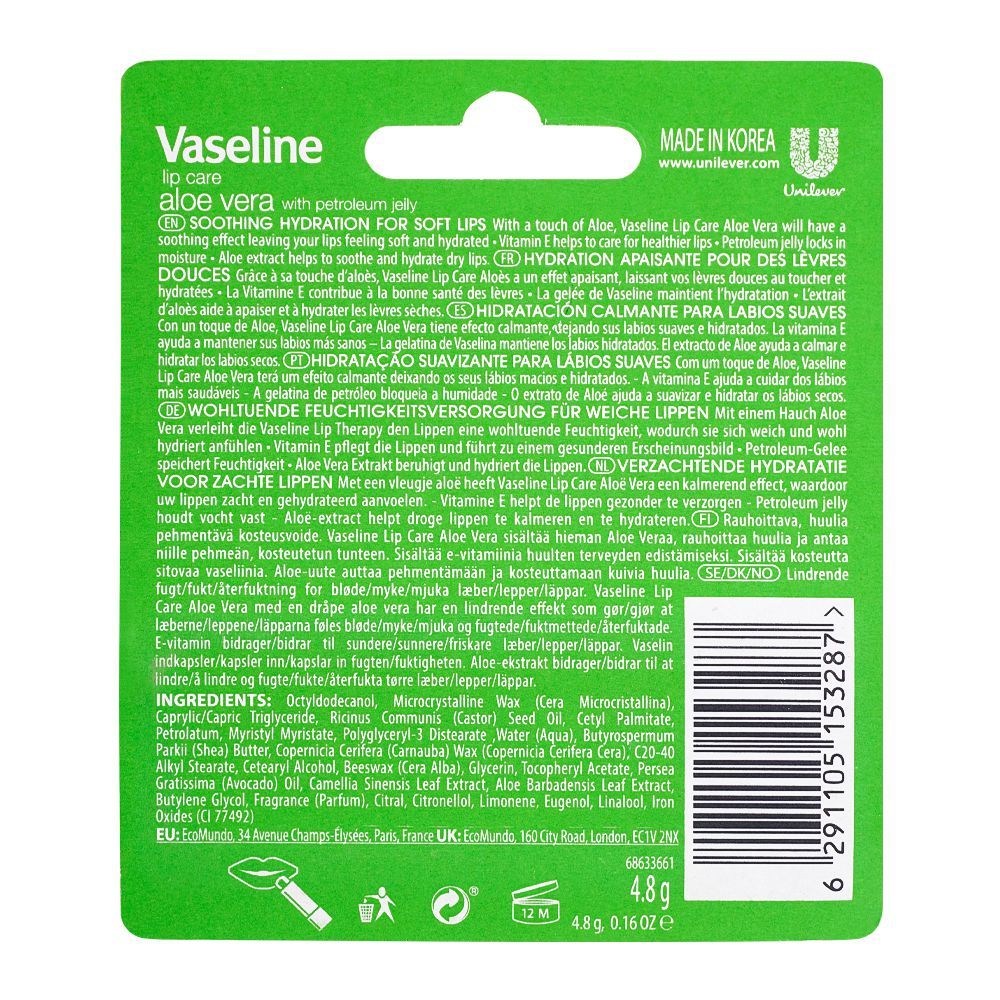 VASELINE ALOE VERA 4.8G LIP CARE STICK PACK OF 24 - Image 3