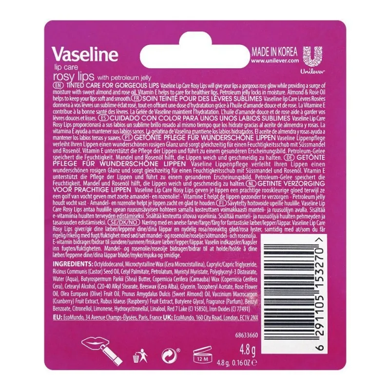 VASELINE 4.8G LIP CARE STICK ROSY PACK OF 6 - Image 2