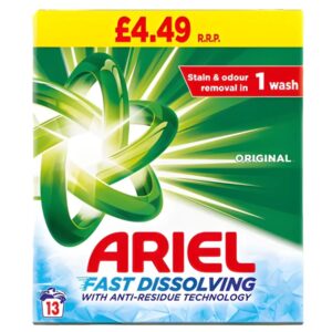2 x Ariel Washing Powder Original 715g, 13 Washes, For Cleaner Clothes