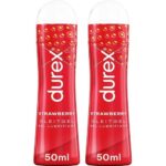 Durex Play Strawberry Flavoured Lubricant Condom Friendly  50 ml Pack 2