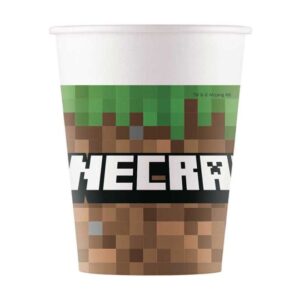 MINECRAFT PAPER CUPS PK8
