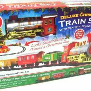 CHRISTMAS TRAIN SET WITH SOUND & LIGHT ACTION