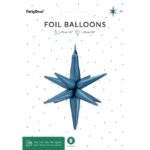 PARTYDECO 70cm 3D NAVY BLUE STAR FOIL BALLOON