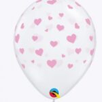 QUALATEX RANDOM HEARTS 11IN CLEAR ASST 25