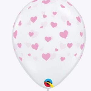 QUALATEX RANDOM HEARTS 11IN CLEAR ASST 25