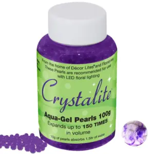 CRYSTALITE AQUA GEL PEARLS 100G PURPLE