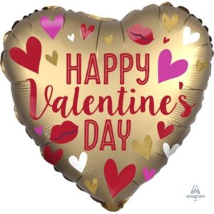 ANAGRAM 18IN SATIN INFUSED GOLD VALENTINES DAY FOIL