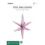 PARTYDECO 70cm 3D LIGHT PINK STAR FOIL BALLOON