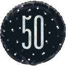 UNIQUE 18" GLITZ BLK 50 FOIL BALLOON