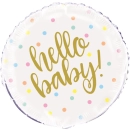 UNIQUE 18" GOLD HELLO BABY" BABY SHOWER  FOIL BALLOON