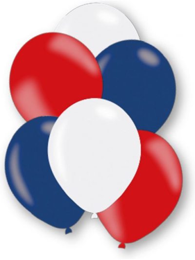 GLOBOS 24IN RED/WHITE/BLUE MEGA BALLOONS PK3