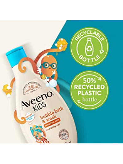 AVEENO KIDS BUBBLE BATH AND WASH SENSITIVE SKIN 250ML