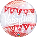 QUALATEX 22" "HAPPY VALENTINES DAY" BANNERS BUBBLE BALLOON