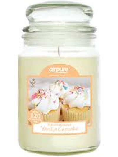 AIRPURE 18OZ JAR CANDLE VANILLA CUPCAKE