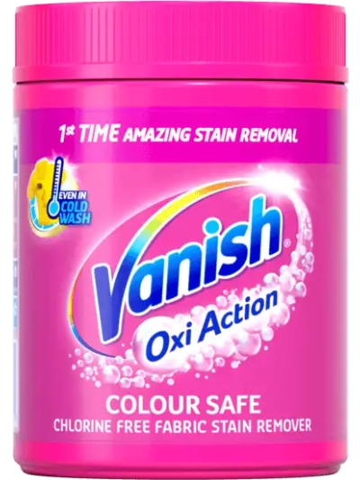 VANISH OXI ACTION COLOUR SAFE , CHOLRINE FREE FABRIC STAIN REMOVER , 1 KG